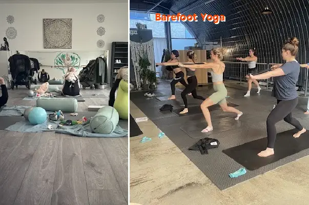 barefoot yoga
